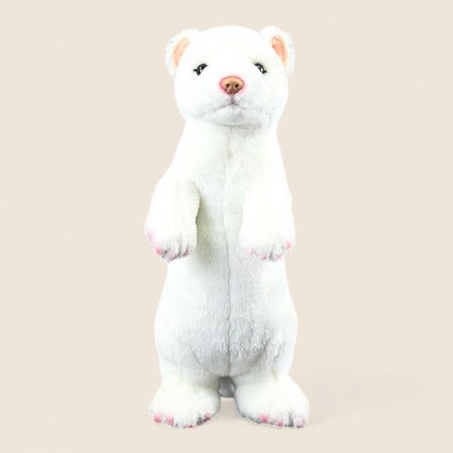 White Stoat Soft Stuffed Plush Toy