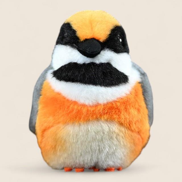 Black-Throated Bushtit Bird Stuffed Plush Toy