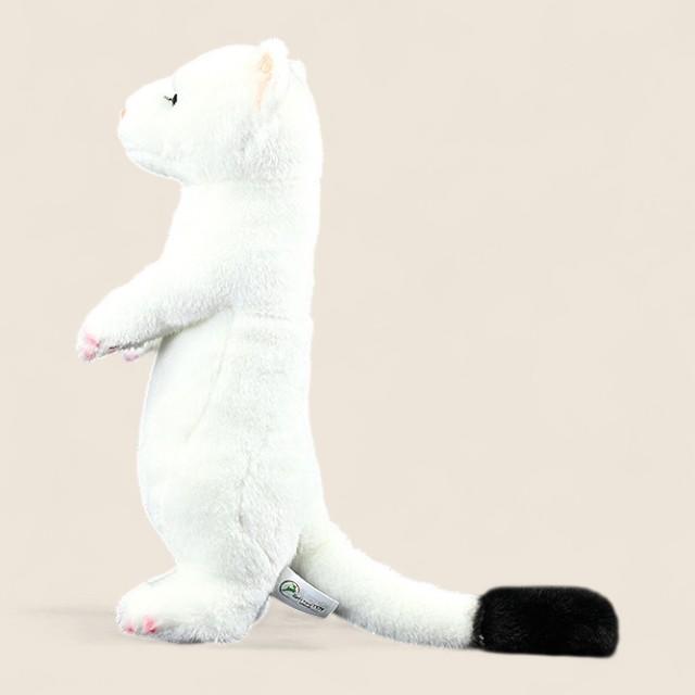 White Stoat Soft Stuffed Plush Toy
