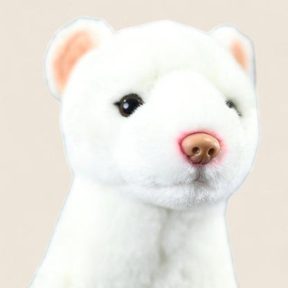 White Stoat Soft Stuffed Plush Toy