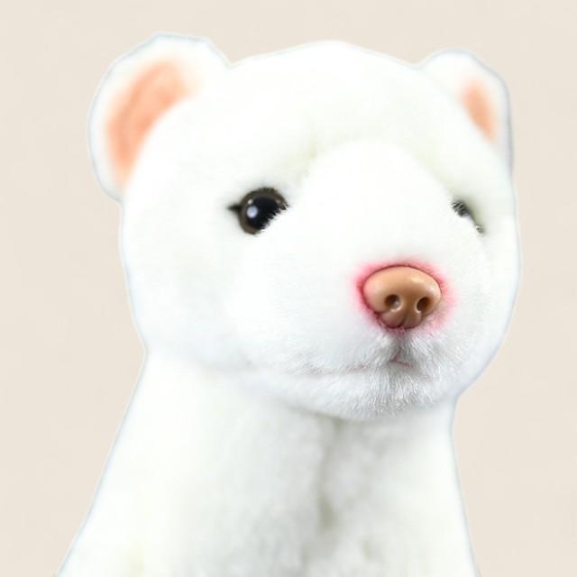 White Stoat Soft Stuffed Plush Toy