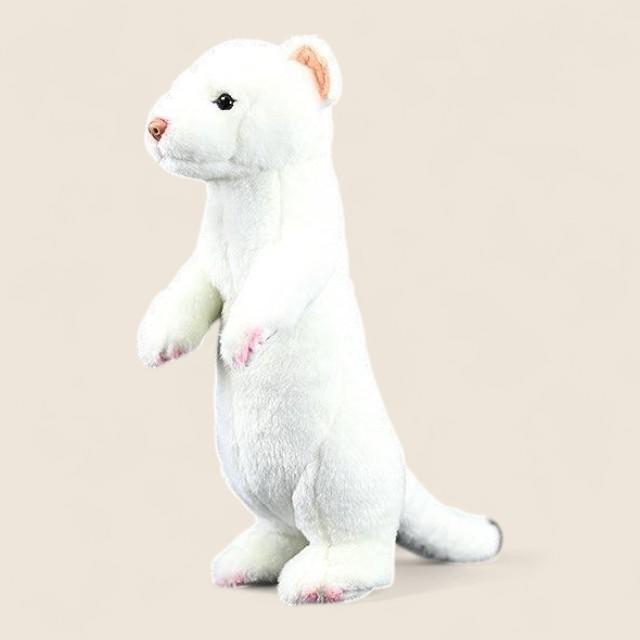 White Stoat Soft Stuffed Plush Toy